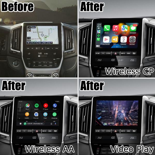 Quality Toyota Land Cruiser LC200 OEM style wireless carplay android auto multimedia for sale