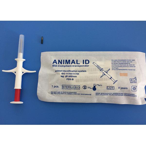 Quality RFID Search Dog Microchip With Syringe , Pet ID Microchip ICAR Approved for sale