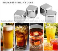 China stainless steel whisky stones free sample reusable metal ice cubes, Stainless Steel Whiskey Chilling Rocks Ice Cube Whis factory