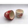 China Strong Dolomite Glazed Finished Ceramic Houseware Red And White Bowls Embossed Design factory