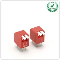 China DS series 1a 50v slide type red plastic spdt dip switch 2.54mm 3 buyers for sale