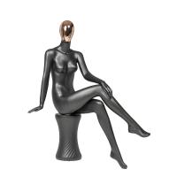 China Fashionable Female Full Body Mannequin Fiberglass Sitting Posture for sale