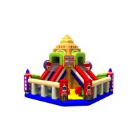China Fun Double High Dry Slide Inflatable Bunce Castle With PVC Material England Style factory