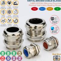 Quality Waterproof Metallic Cable Glands, Metric Thread, M6x1.0~M150x2, Brass Nickel for sale