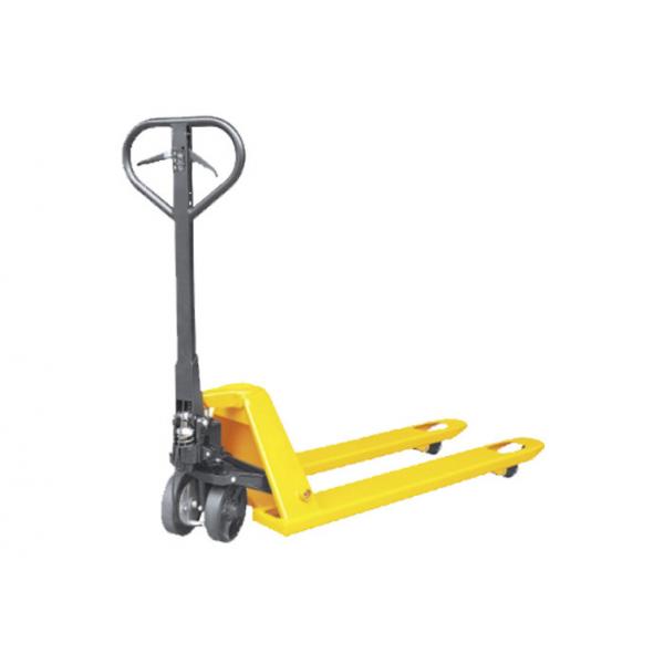 Quality Lifting Height 200mm Hand Pallet Truck With Brake System Yellow Color for sale