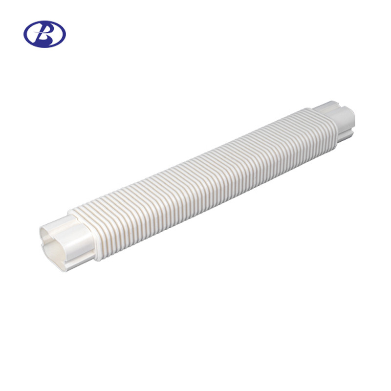 china 130mm Air Conditioner Pipe Cover White Decorative PVC Flexible Duct Free Joint