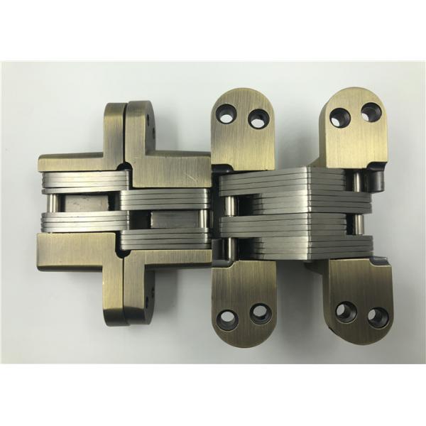 Quality Antique Brass Finish Heavy Duty Adjustable Concealed Hinges 40Mm Thickness for sale