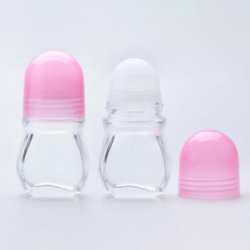 Quality Colored Empty Perfume Roller Bottle Transparent Clear With Plastic Cap for sale