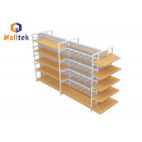 China Steel Frame And Wood Light Duty Retail Shop Display Stands factory