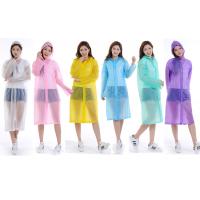 China CE / ISO9001 Approved Plastic Rain Poncho , Disposable Waterproof Lab Coat factory