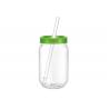 China Single Wall Acrylic Plastic Mason Jar Bottle With Plastic Lid Cold Drink Using factory