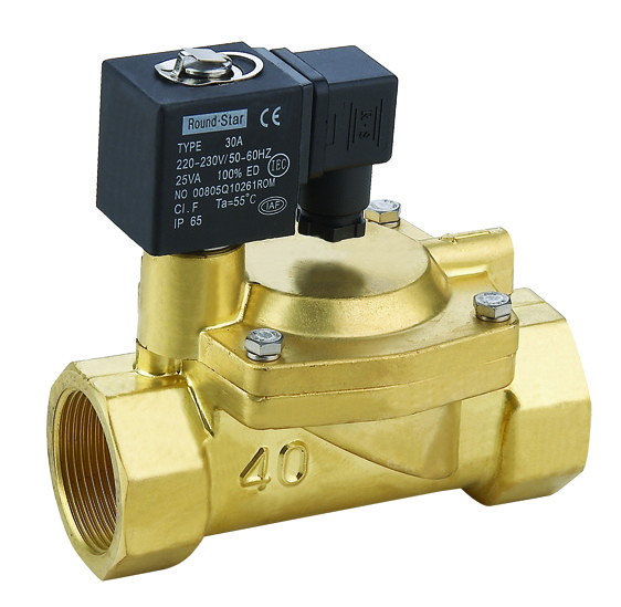 Quality Brass 3 Inch Solenoid Valve Low Power Slowly Heating Up For Water / Air / Steam for sale