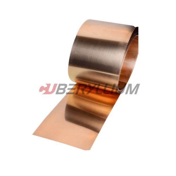 Quality CuBe2 C17200 Copper Beryllium Bronze Sheet Tape 0.05mmx150mm For Microswitch for sale
