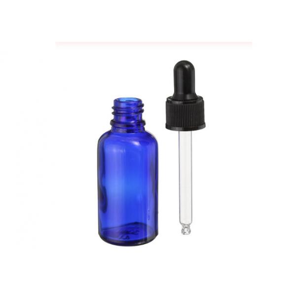 Quality 30 Ml Blue Empty Essential Oil Bottles With Glass Dropper Convenient Packaging for sale