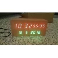 China wood alarm azan clock quran speaker on table clock inside 8GB TF card Arabic languages with IR control for sale