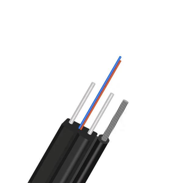 Quality G652D G657A FTTH Drop Cable 4 Core Stranded Steel Wires Self Supporting for sale