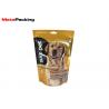 China Stand Up Pet Snack Food Packaging Bags , Dog Food Packaging Bag With Resealable Zipper factory