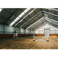 China Portable Prefab  Steel Farm Sheds Metal Horse Barn Kit Customized Size / Color factory