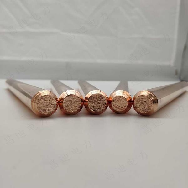 Quality 60mm 3 Meter Solid Copper Earthing Rod Threaded 5/8