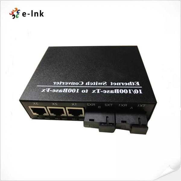 Quality 10/100 M fiber Media Converter Ethernet Switch SFP Port 3TX for sale