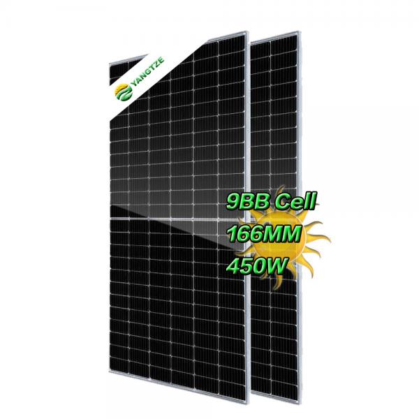 Quality 450W Commercial PV Mono Facial Solar Panel Sun Paneling Cell 5400Pa Snow Load for sale