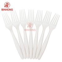 Quality Environmentally Degradable 16cm Disposable Wooden Fork for sale
