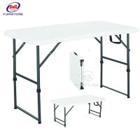 China Adjustable Folding Plastic Rectangle Table Set Outdoor factory