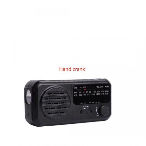 Quality Outdoor Emergency Solar Hand Crank Radio ABS LED Support 2800MAh Battery for sale