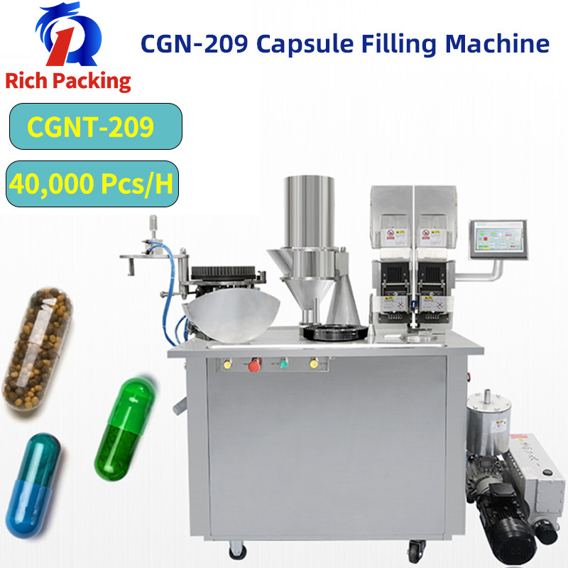 China 40000 Pcs/H Capsule Filling Machine Double Loader Semi Automatic factory