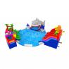 China Commercial 20.8*21.6m Triple Slide Inflatable Water Park factory