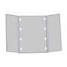 China ABS Casing  LED Cosmetic Mirror  Foldable Tri Folding Makeup Mirror White Color factory
