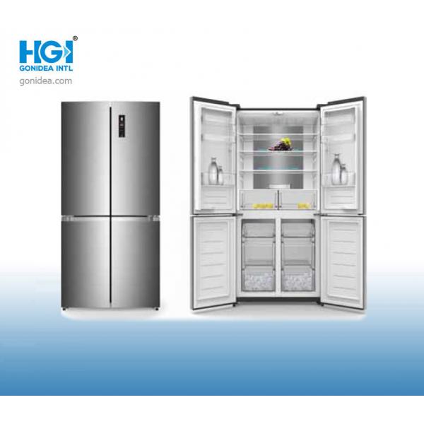 Quality 1.02kWh 4 Door Side By Side Refrigerator With Led Screen 564L Big Capacity for sale