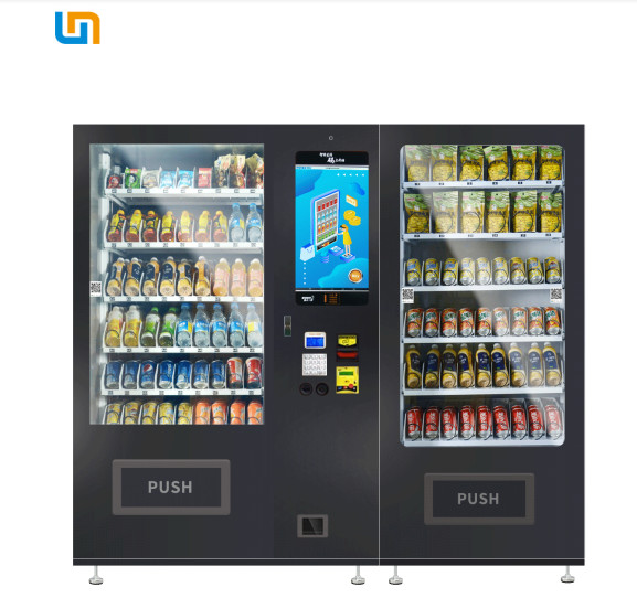 Quality Large Capacity Combo Snacks Drink Vending Machine With Double Tempered Glass Door for sale
