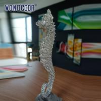 China Abstract Hollow Seahorse Casting Stainless Steel Sculpture Smooth Texture factory