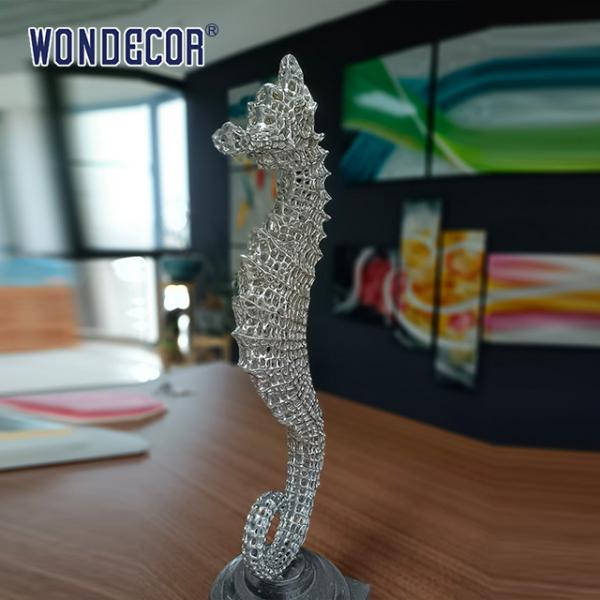 Quality Abstract Hollow Seahorse Casting Stainless Steel Sculpture Smooth Texture for sale