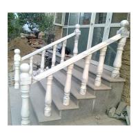 China outdoor White Marble Staircase Railing Balustrade , External Stair Balustrade factory