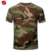 China Army British Camouflage Breathable Military Tactical Shirt Round Neck T Shirt factory