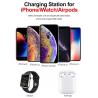 China 2020 Wholesale The Best New High Quality 4 in 1 LED Table Lamp Light Qi Wireless Fast Charger For iPhone Apple Watch Air factory