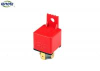 China Red Cover 40 Amp Relay 4 Pin HELLA Mini Auto Relay With Bracket For Car Headlight 24v relay automotive factory