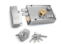 China House Security Rim Lock Stainless Steel Door Lock with Two Brass Cylinder Bolt factory