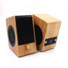 China Real Bamboo Wired Wooden Speaker , Super Bass Multimedia HiFi Desk Stereo Speaker factory
