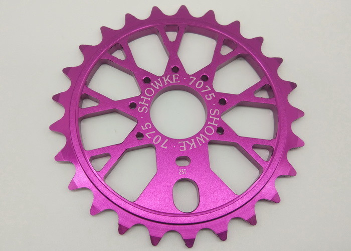 China Multi Colors BMX Freestyle Bike Parts 25T Sprocket Alloy 7075 CNC Made factory