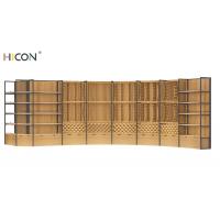 China Combined Floor Brown Wood Retail Store Display Racks for Sale for sale