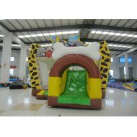 China Hot sale inflatable Stone Age bouncy combo bright colour inflatable stone age jumping house with protection net on sale factory