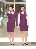 China corporate apparel Front Office Uniforms attire with official Skirt , Shirt , Vest factory