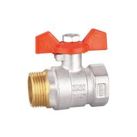Quality 1 Inch Brass Ball Valve Threaded BV1031-MF Forged Brass Boby Nickel Surface for sale