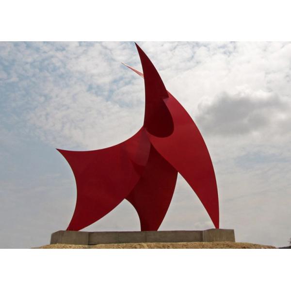 Quality Racing Sails Painted Metal Sculpture Stainless Steel Corrosion Stability for sale
