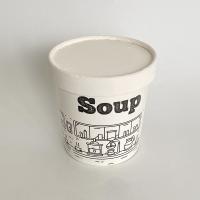 Quality 360ml 12oz Soup Paper Cup With Lid Single Wall Biodegradable Bowls for sale