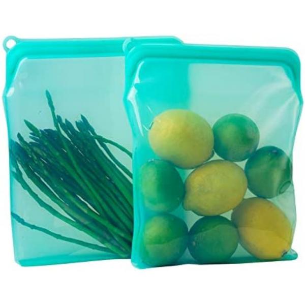 Quality Practical Thickened Silicone Resealable Bags , Odorless Silicone Pouch For Food for sale