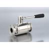 China Two Pieces Clamped Stainless Steel Ball Valve , Manual Stainless Steel Valves And Fittings factory